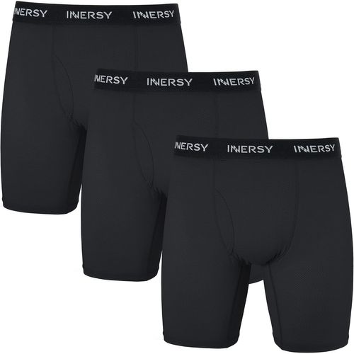 Kgabery-Boxer Long Homme En Maille Respirante Calecon Léger Sous-Vetêments Anti Frottement Lot De 3