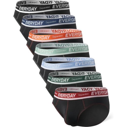 Kgabery-Slip Homme Lot De 7 Caleçon En Coton Poches Séparetées Sous-Vêtement Multi Pack Boxers Multicolore Chaque Couleur Pour Chaque Jour