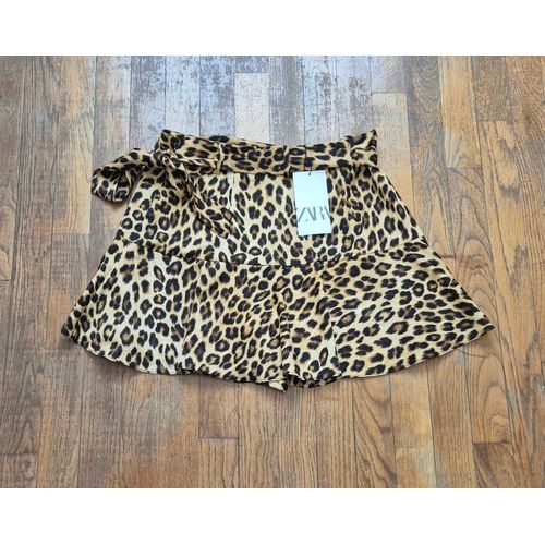 Jupe Short Leopard Zara Taille 40 L Neuf Avec Etiquette