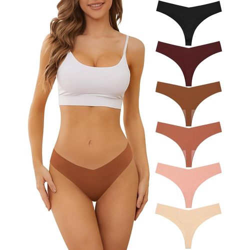 Kgabery-String Sans Couture Slip Invisible Couture Femme Lot De 6