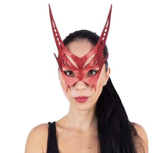 Masque Diable Rouge Pailleté Adulte