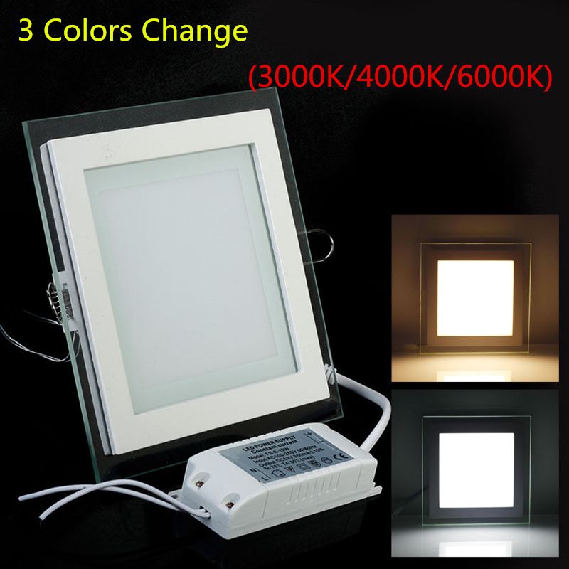 Plafonnier Led Carr Encastrable Avec Panneau En Verre, Lumi...