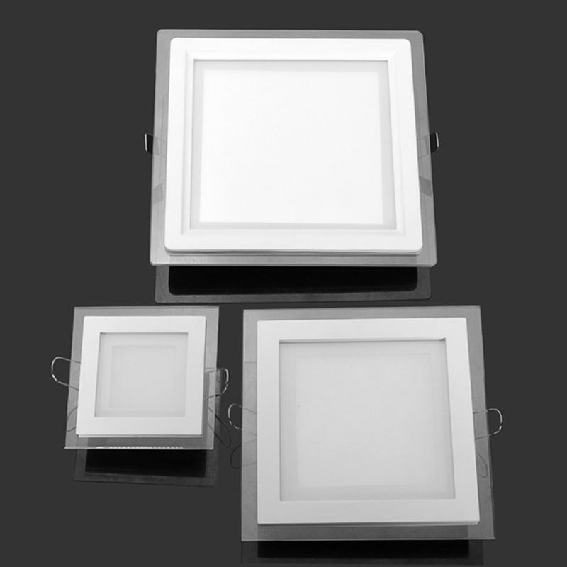 Plafonnier Led Carr Encastrable Avec Panneau En Verre, Lumi... - 2
