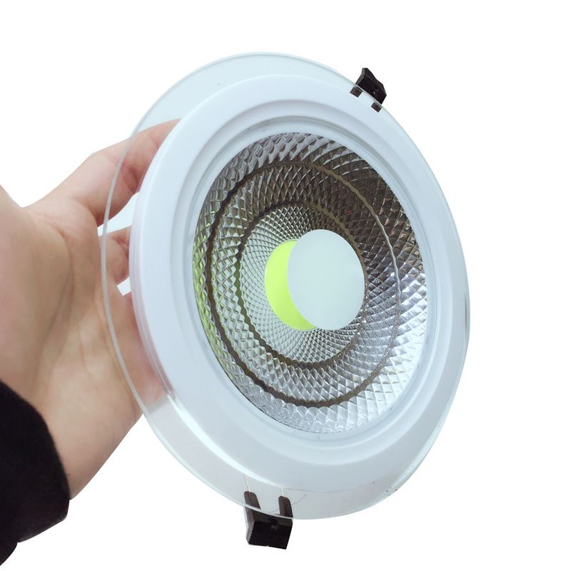 Plafonnier Led Encastrable Avec Couvercle En Verre Et 3 Coul... - 2