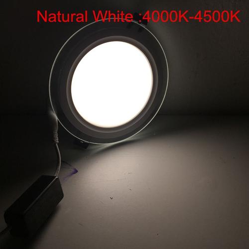 Spot Lumineux Led Encastrable En Verre, Forme Carrée Ou Ronde, Éclairage D'intérieur, Luminaire De Plafond, Lumière Blanche Chaude, Naturelle Ou Froide, 12/24v, Ac/Dc, 18w