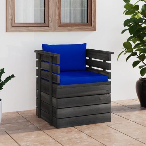 Vidaxl Fauteuil De Jardin Avec Coussins Bois De Pin