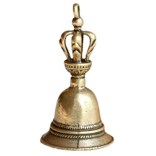 Cloche tibétaine en bronze antique, pendentif d'arbre de Noël, cloche magique artisanale en laiton, cloche à vent, cloches Shui Feng pour la décoration, 1PC