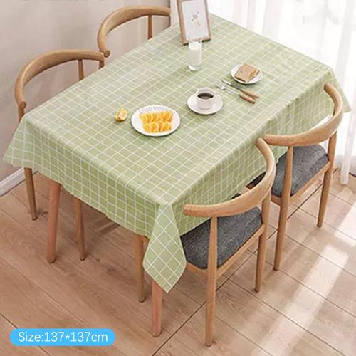 Nappe Rectangulaire Imprimée En Plastique Imperméable À L'huile, Couverture De Table À Manger De Cuisine, Housse En Polymère, Toile Cirée Antisalissure