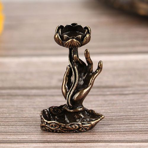 Porte-encens à reflux en métal, Eva d'encens à main de bouddha vintage, décor de table à thé créatif, maison et chambre, 1PC