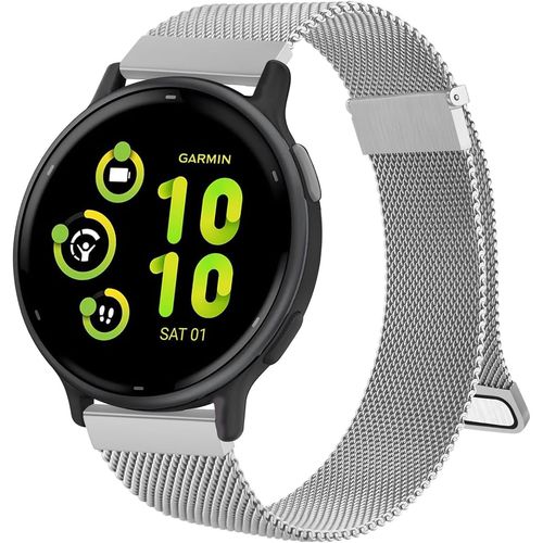 Bracelet En Métal Compatible Avec Bracelet Garmin Venu Sq/Venu Sq 2/Venu/Venu 2 Plus/Garmin Vivoactive 5/Vivoactive 3/Forerunner 55 245 Bracelet,Sangle Magnétique Pour Garmin Venu [Bou5251069]