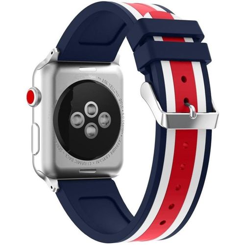 Compatible Avec Apple Watch Bracelet 41mm 40mm 38mm Silicone, Iwatch Series 7/6/5/4/3 Bracelet Femmes Hommes Bracelet De Remplacement Pour 42mm/44mm/45mm Apple Watch Series 7/6/5/4[Bou5251358]