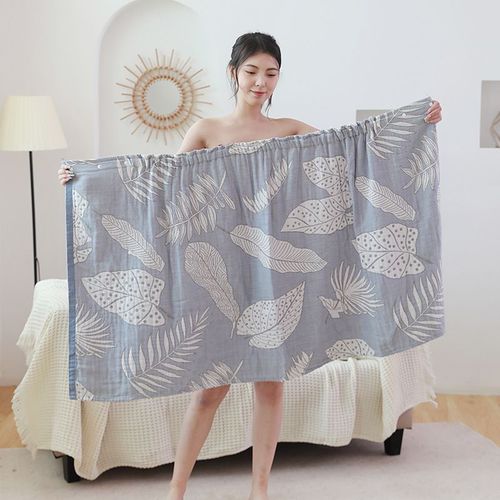 Jupe De Bain En Fil De Coton Doux Et Respirant, Serviette Pour Femme, Salon De Miles, Poitrine, Peignoir Rond, Vêtements De Nuit