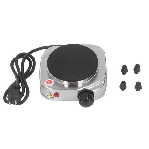 Petit rechaud electrique portable en acier inoxydable, facile a nettoyer, 500 W, 110 V, prise americaine
