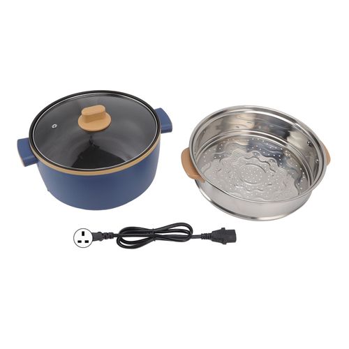 Cuisiniere electrique 2,5 L de qualite alimentaire, 800 W, multifonction, double couche, reglable, portable, pour cuisine, prise britannique 220 V