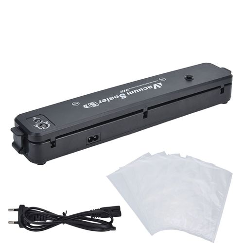 Machine de mise sous vide 90 W ¿ 60 kPa, portable, automatique, compacte, avec verrouillage de securite, pour la maison, prise UE 100-240 V