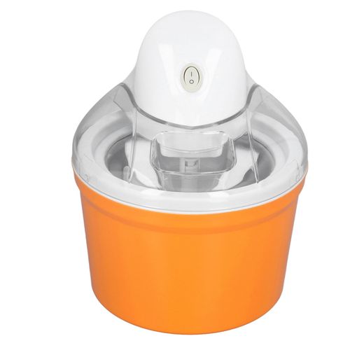 Sorbetiere orange 1,2 L, grande capacite, machine a glace automatique a un bouton, prise UE 220 V