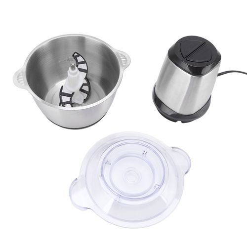 Hachoir a viande electrique 350 W 2 L, deux niveaux, fonction de freinage, nettoyage facile, hachoir a viande en acier inoxydable, prise UE 200-240 V