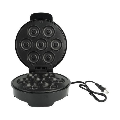 Mini machine a beignets electrique ABS, presse a beignets, permet de preparer 7 beignets pour le petit-dejeuner, prise americaine noire, 110 V, 1 000 W