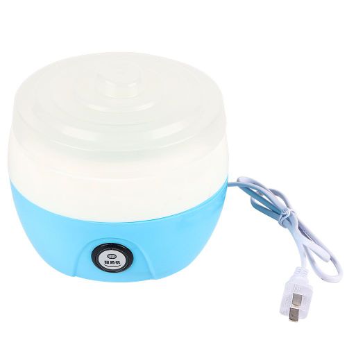 Yaourtiere electrique automatique 220 V 1 L, outil de bricolage, recipient en plastique, prise CN (bleu)
