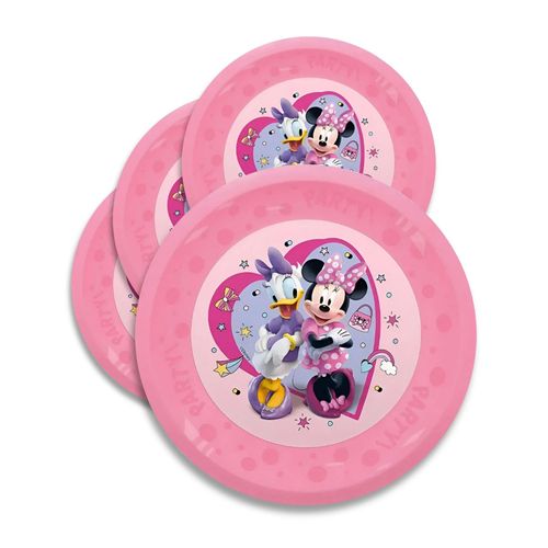 4 Assiettes Réutilisables Minnie 21 Cm