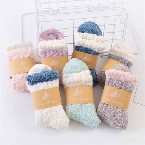 Chaussettes Antidérapantes Femmes Chaussette Chaude Femme Polaires