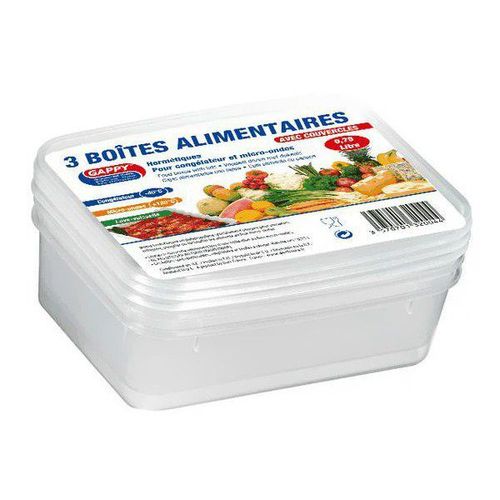 3 Boites Alimentaires Hermétiques 0.8l