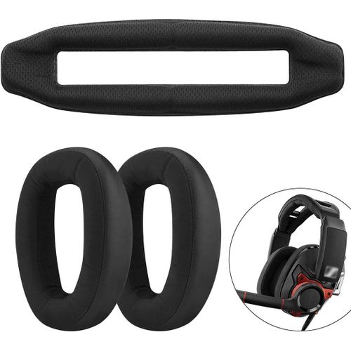 Coussin Coussinets pour Sennheiser GSP 600 GSP 670 GSP 500 Casque,Avec Bandeau de rechange en tissu maillé