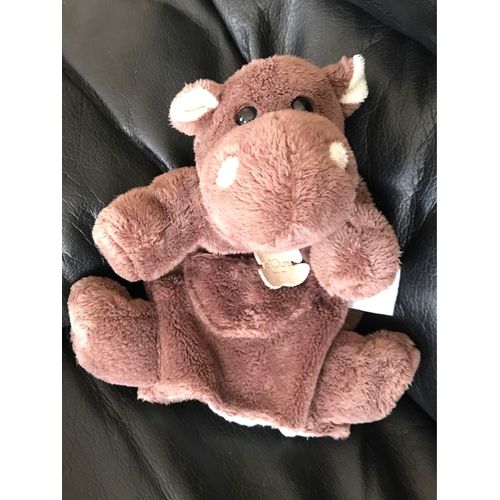 Doudou Marionnette Hippopotame Histoire D'ours Marron 22 Cm