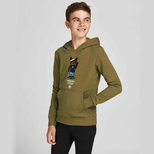 Sweat À Capuche Dog Poche Kangourou Coton Mélangé Enfant Jack & Jones