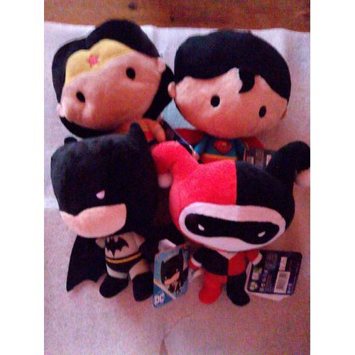 Lot De 4 Peluches Collection Comics Dc