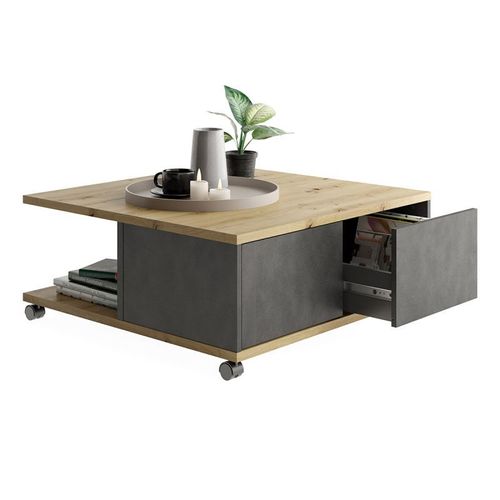 Table Basse Design "Volgan" 70cm Chêne