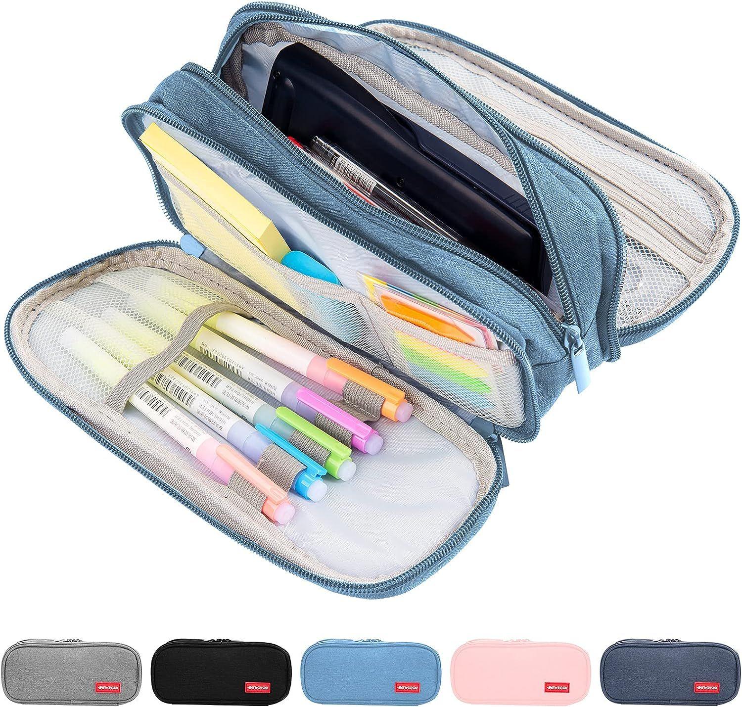 Trousse Sac A Crayon Fille Garcon Ado Zipper Grande Capacite