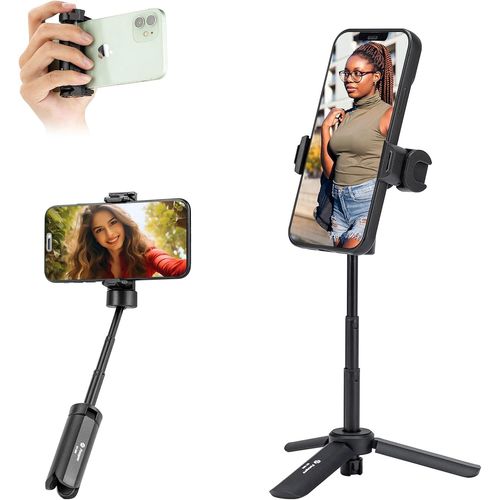 Mini Trépied Pour Téléphone,3 En 1 Bâton Rétractable Pour Selfie Support De Caméra Portable,Stabilisateur Smartphone Trépied Pour Dslr Camera Webcam[PHP52508629]