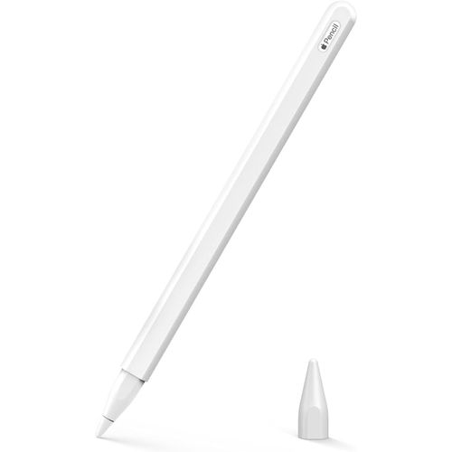 Lot De 2 Trousses À Crayons Compatibles Avec Apple Pencil 2e Génération Housse De Protection En Silicone Pour Stylet Apple 2e Génération Blan[Php52505007]