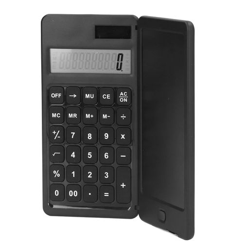 Calculatrice solaire avec tablette d'ecriture LCD, calculatrice de bureau pliable et portable pour bureau et salle d'etude