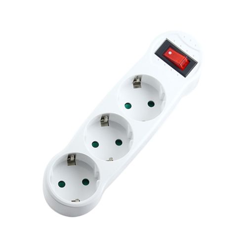 Repartiteur multiprise 3 prises, rallonge electrique pour voyage d'affaires, norme allemande