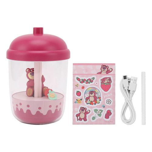 Humidificateur d'air ultrasonique a brume fraiche, petit format, silencieux, en forme d'ours mignon, pour chambre a coucher, maison, bureau, 300 ml