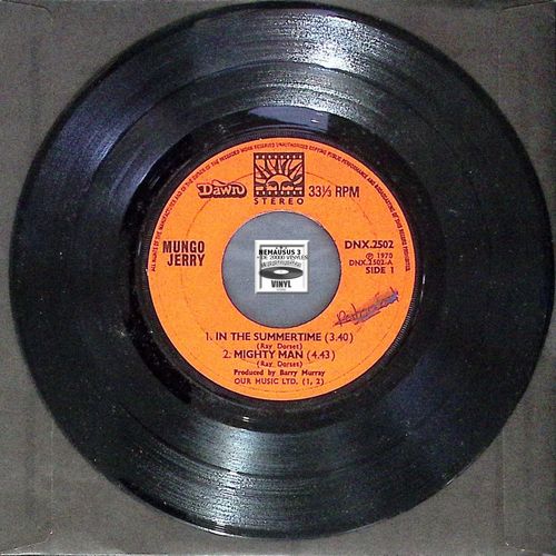 Mungo Jerry - In The Summertime - Mighty Man - Dust Pneumonia Blues - 1970
