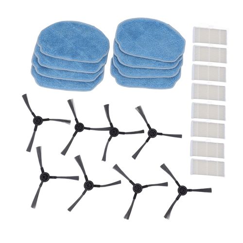 Kit d'accessoires pour aspirateur robot Mannv BR150 BR151, chiffon de nettoyage, brosse laterale, filtre, pieces de rechange