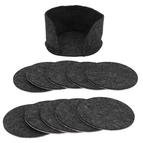 Lot De 10 Dessous De Verre Ronds En Feutre Pour Tasses, Dessous De Verre Isolants Et De Protection
