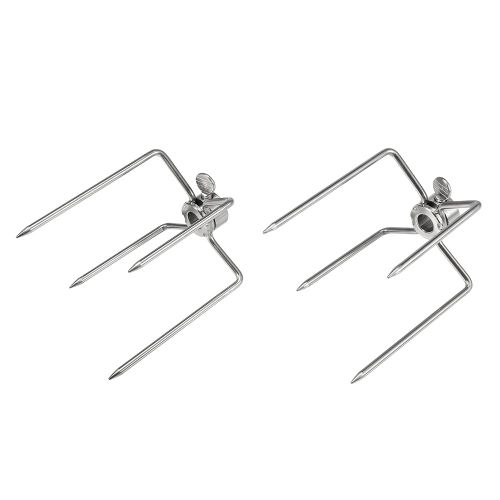 Lot de 2 fourchettes multifonctions en acier inoxydable pour barbecue