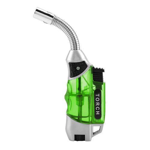 Briquet a gaz electrique reglable et coupe-vent pour cuisiniere et barbecue (vert)