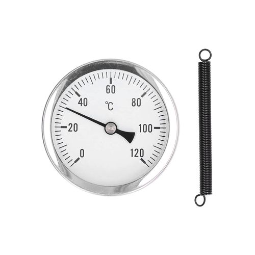 Thermometre De Barbecue Bimetallique En Acier Inoxydable De 63 Mm, Haute Precision 0-120 °C, Lecture Facile Pour Machine