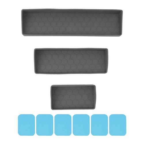 etagere magnetique 3 en 1 en silicone de 30 pouces pour cuisiniere, support a epices de 30 pouces, organisateur pour cuisiniere, gris