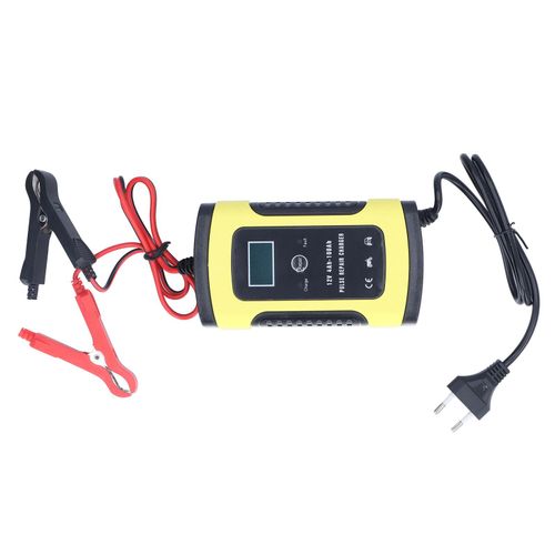 Chargeur De Batterie De Voiture 12 V 6 A, Ventilateur De Refroidissement Silencieux, Chargeur De Batterie Automatique Pour Camions De 4 Ah A 100 Ah, Motos, Tricycles
