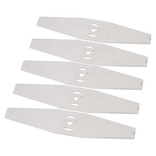 Lot de 5 lames de rechange pour tondeuse a gazon electrique en acier, outil de jardinage pour couper l'herbe, les mauvaises herbes, les epines et les sous-bois