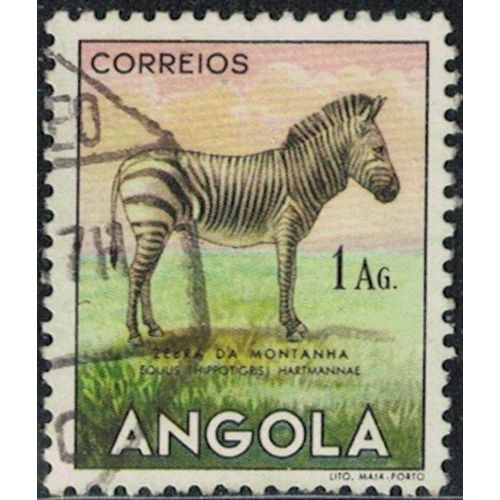 Angola 1953 Oblitéré Animal Zebra Da Montanha Equus Zebra Hartmannae Y&T Ao 363 Su