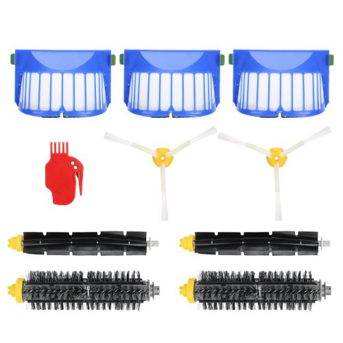 Kit de nettoyage de filtre de brosse principale et de brosse laterale de remplacement pour robot balayeur serie 6