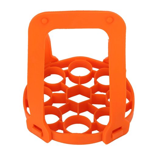 Support a oeufs vapeur en silicone a 9 trous, anti-brulure, coussin isolant thermique pour autocuiseur (orange)