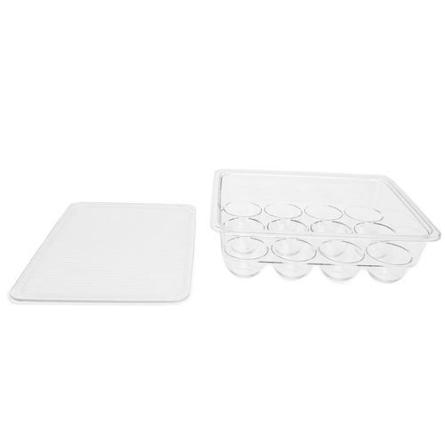 Plateaux a oeufs en plastique empilables pour refrigerateur, conteneur a oeufs avec couvercle pour refrigerateur, cuisine, restaurant